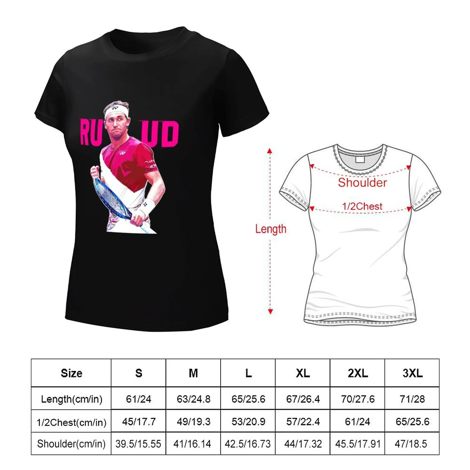 Casper Ruud rosa T-Shirt Sommer Top plus Größe Tops niedlichen Tops T-Shirt Kleid für Frauen Grafik