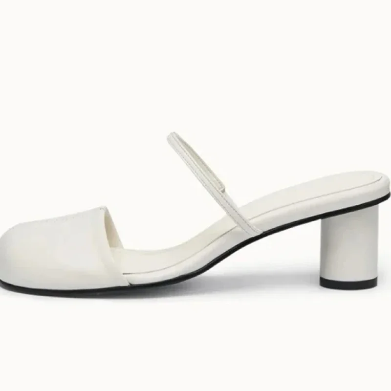 أحذية نسائية الصيف باوتو صنادل عالية الكعب البغال الكلاسيكية النعال أنيقة Singbacks صنادل عالية الكعب Sandalias De Mujer #6