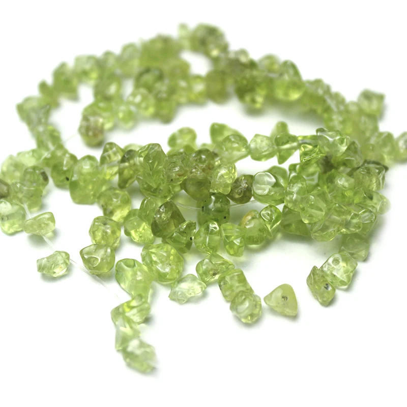 Wholesale Gravel Olive Crystal Green Quartz Natural Stone Granular Beads For Jewelry Making DIY Bracelet Necklace Earrings 3-5mm view 6