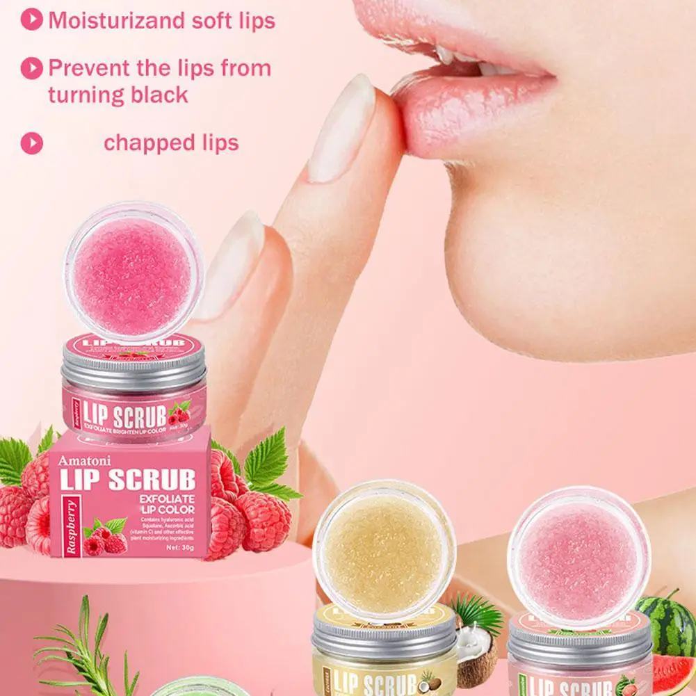 

Dual Effect Scrub Lips Mask Fruit Flavor Lip Scrub Moisturizing Nourishing Exfoliating Dead Skin Makeup Reduce Lips Fine Lines