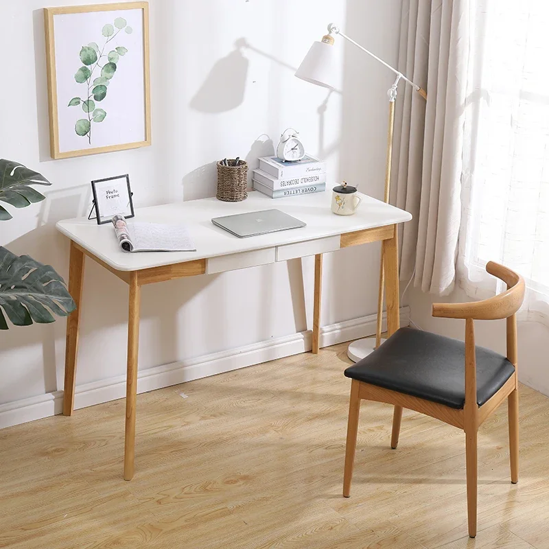 

Bedroom home desk simple single solid wood desk Japanese computer desk