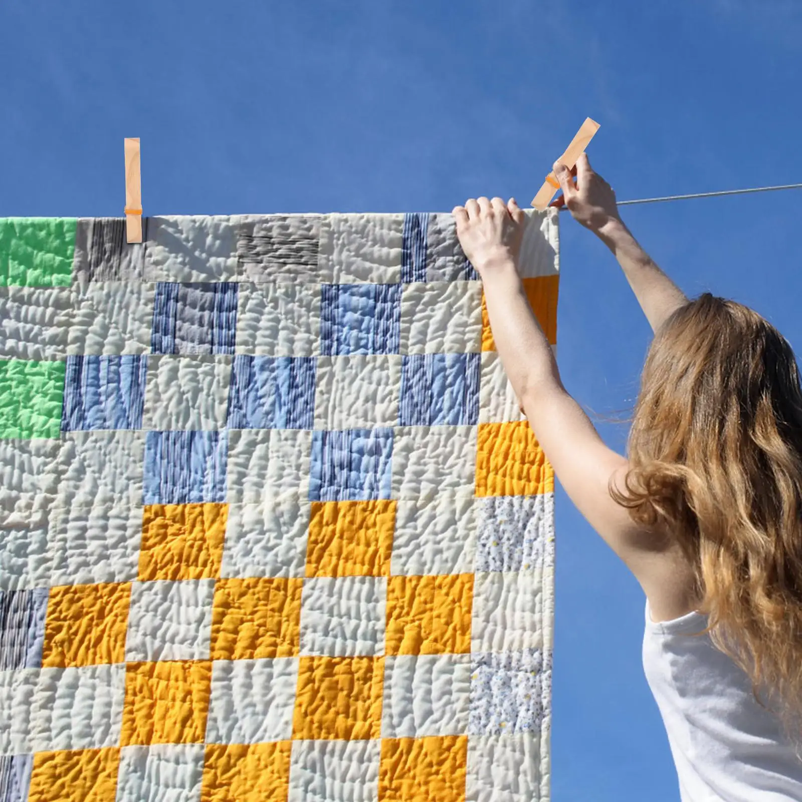 3 قطع من مناشف الشاطئ للأطفال مع بطانية خشبية ودبابيس ملابس شديدة التحمل في الهواء الطلق