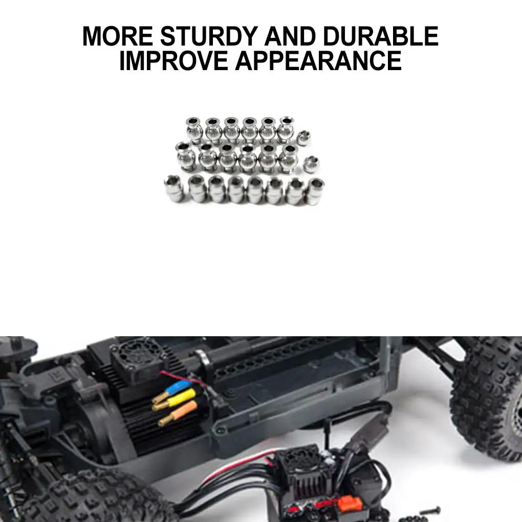 RCGOFOLLOW Steel Ball Stud RC Upgrade Part Rc Ball Stud For 1/10 ARRMA SENTON 3S RC Car Part RC Car Accessories Silver - Image 4