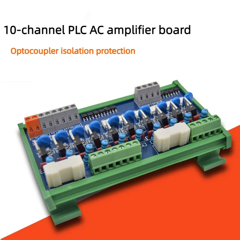 

10-канальный твердотельные реле постоянного тока модуля фотоэлектрический изоляции DC Управление AC PLC Выход Плата усилителя, Размеры