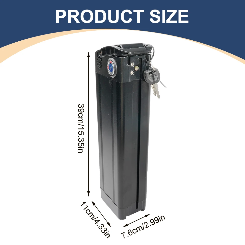 Electric Bike Battery Casing 390x110x76mm 48V Plastic Large Capacity Battery Shell With Charge Display E-bicycle Accessories