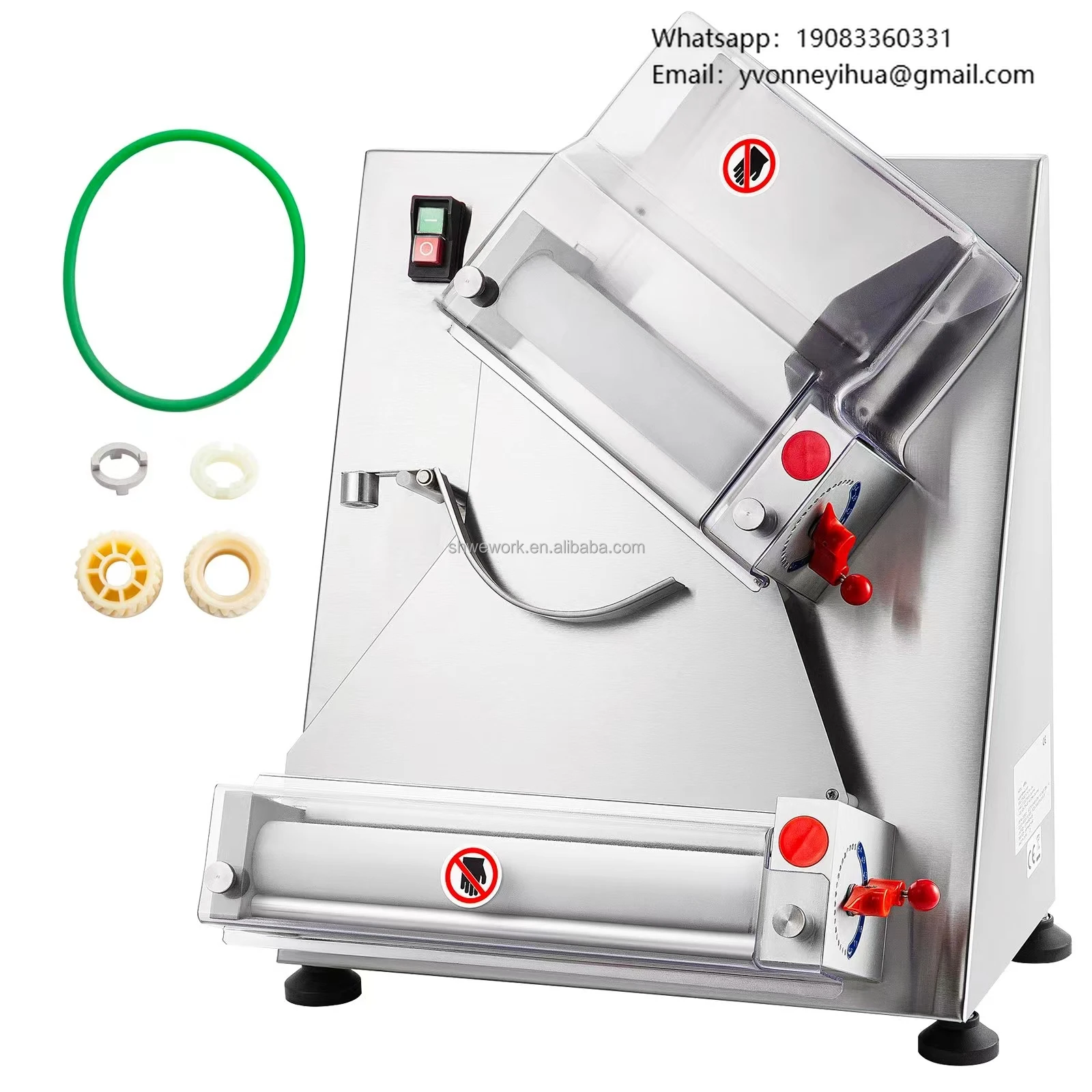 WeWork 30CM Pizza Deegroller Sheeter Automatische Commerciële Deegroller Sheeter Geschikt Voor Noodle Pizza Brood Pasta Maker