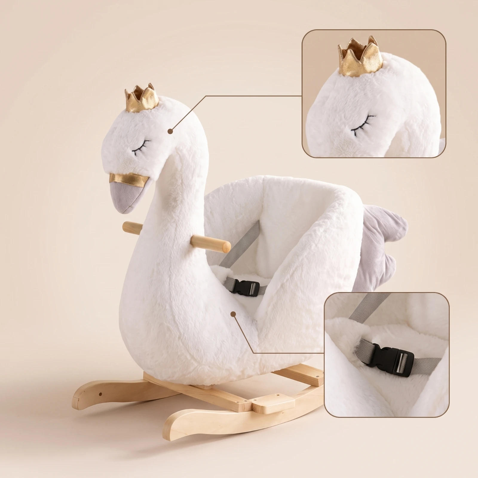 swan-rocker-with-wheels-safe-swan-rocker-rocking-horse-with-wooden-base-comfortable-toy-secure-for-toddlers-nursery-playroom