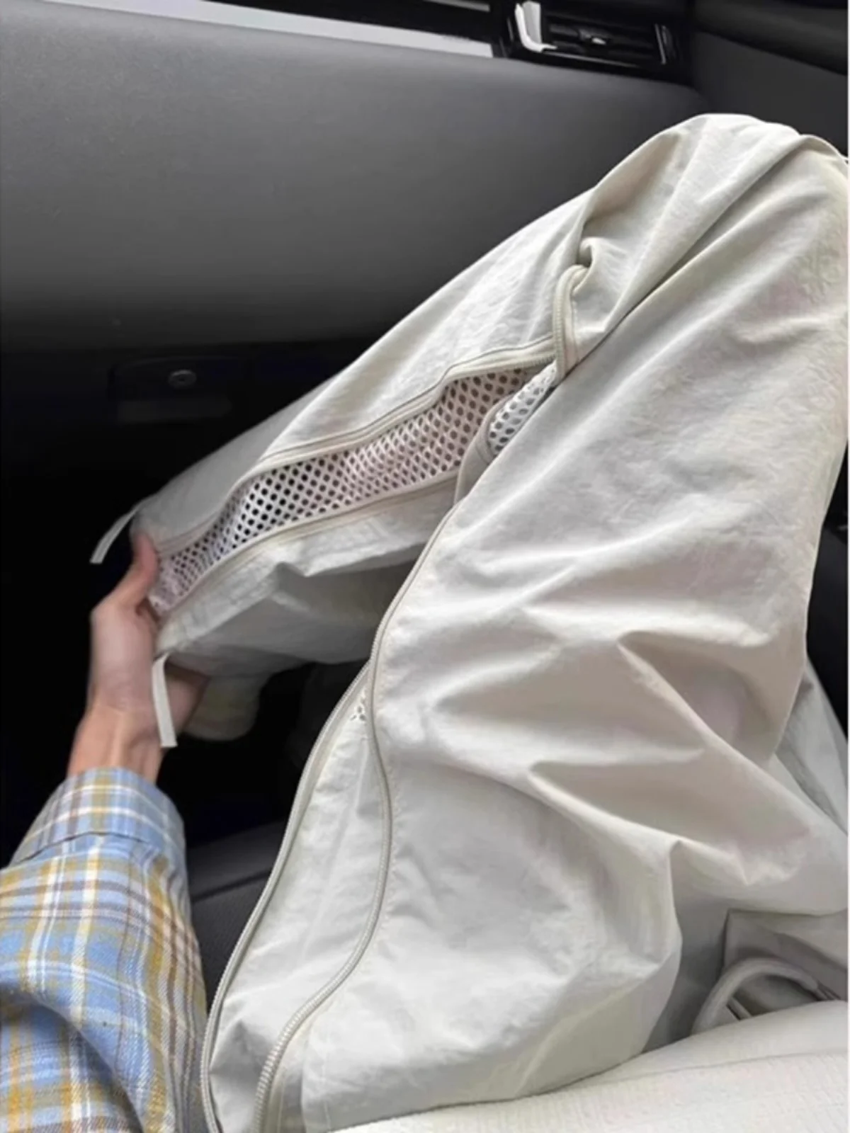 

Men's Ice Silk Qui Dry Workwear Cargo Pants Breathable Wide Leg Straight Cut Me Zipper Trousers Casual Faion Spor