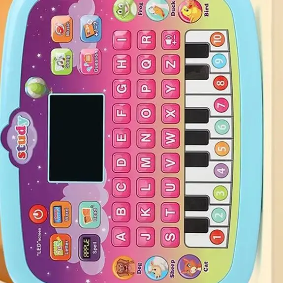 Macchina multifunzionale per l'apprendimento parlante dell'inglese con schermo, grande giocattolo educativo per neonati e neonati