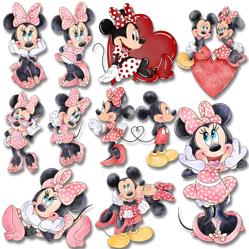 Cartoon character Love Minnie Heat Transfer printing Accessory Paon Jackets Bags Socks Pillow Iron on Patches