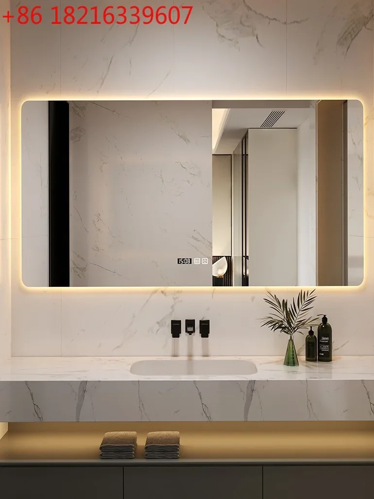 LED smart bathroom mirror hotel bathroom bathroom mirror  anti-fog makeup luminous