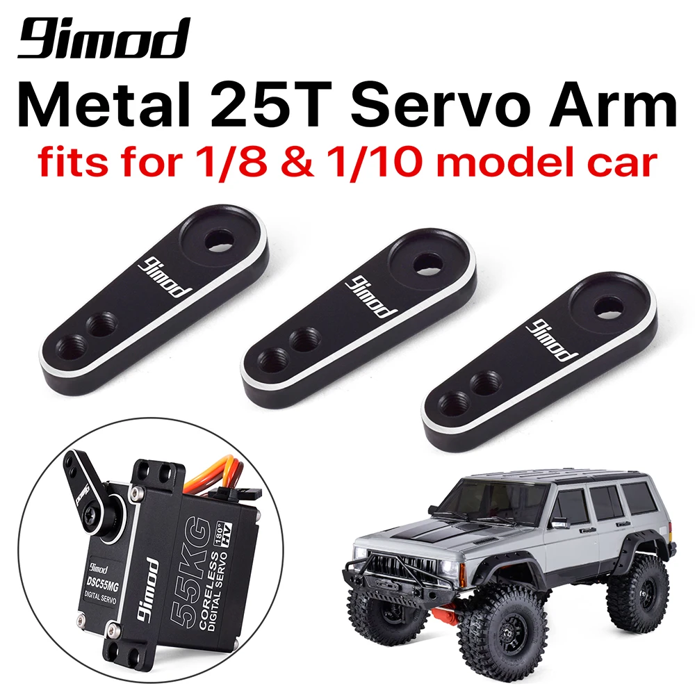 9imod 25T Servo Horn 28mm Metal 25 Teeth Extension Steering Arm Server Rocker for 1/8 1/10 RC Car Truck Replacement Parts