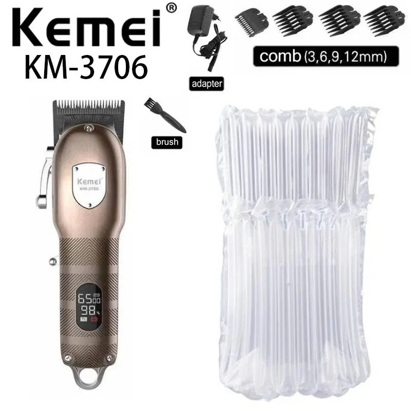 kemei hair clipper KM-3706 fast charge and long time working barber professional hair clipper hair trimmer