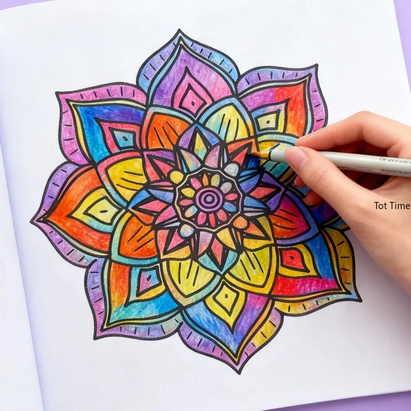 A Mandala Sketchbook Graffiti Drawing Book, Adult Decompression Coloring Album, 36 High-definition Mandala Sketchbook Patterns