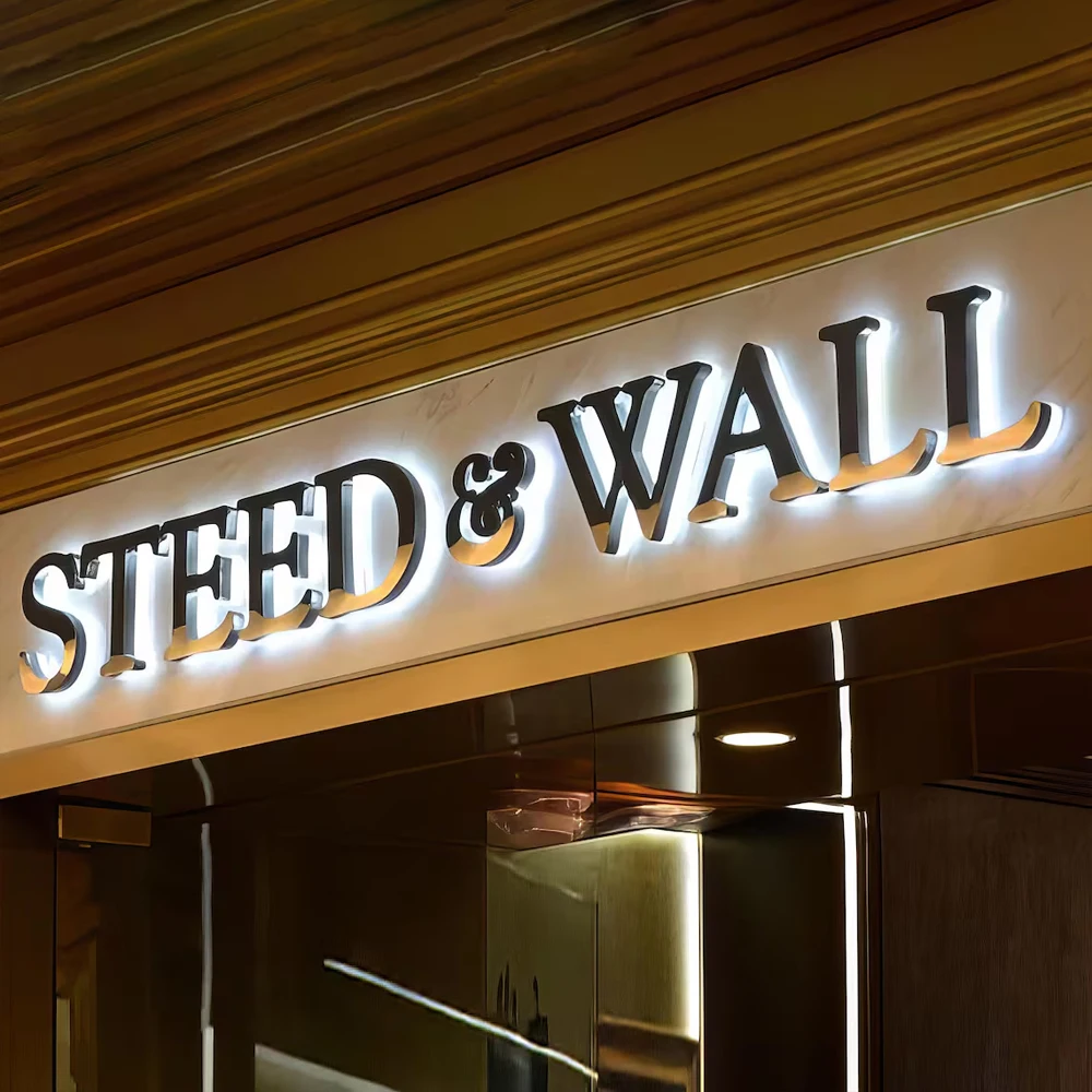 Outdoor Business Signboard Custom Light Box LED Shop Signage Round Square Street Lamp Acrylic Metal Light Sign Wall Hanging Deco
