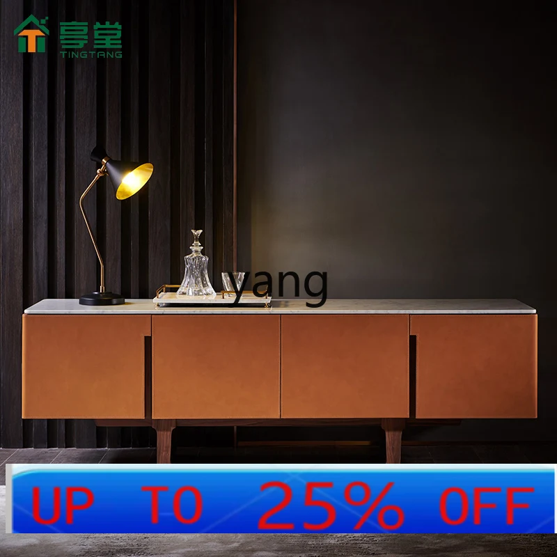 

LH marble side cabinet walnut storage simple creative restaurant furniture