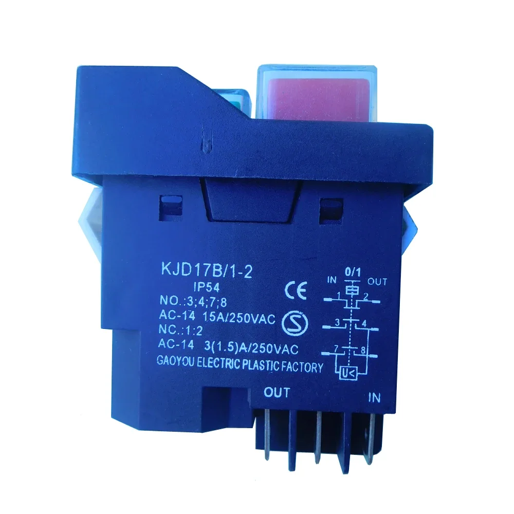 KJD17 KJD17B 6pis 230V 16A  Electromagnetic Pushbutton Switch Magnetic Solenoid Push Button Switches for Electric Power Tools image 3