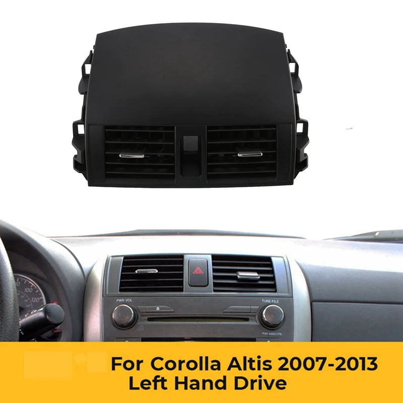 

Car Central Dash A/C Air Vents Outlet Grille Panel+Chrome Trim Strip Car Accessories Plastic For Toyota Corolla Altis 2007-2013