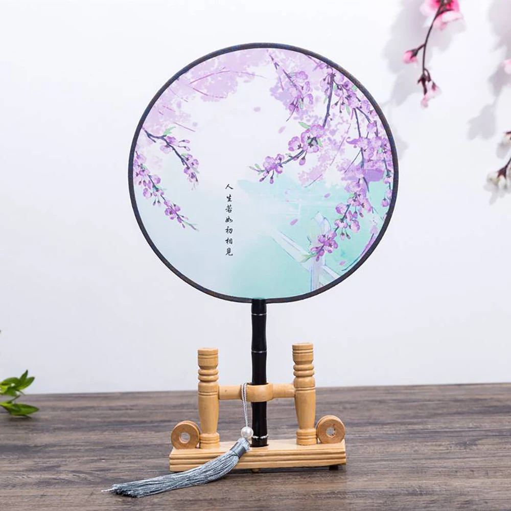 Chinese Style With Wooden Handle Vintage Gift Crafts Fan Dance Fan Sunshade fan Home Decor