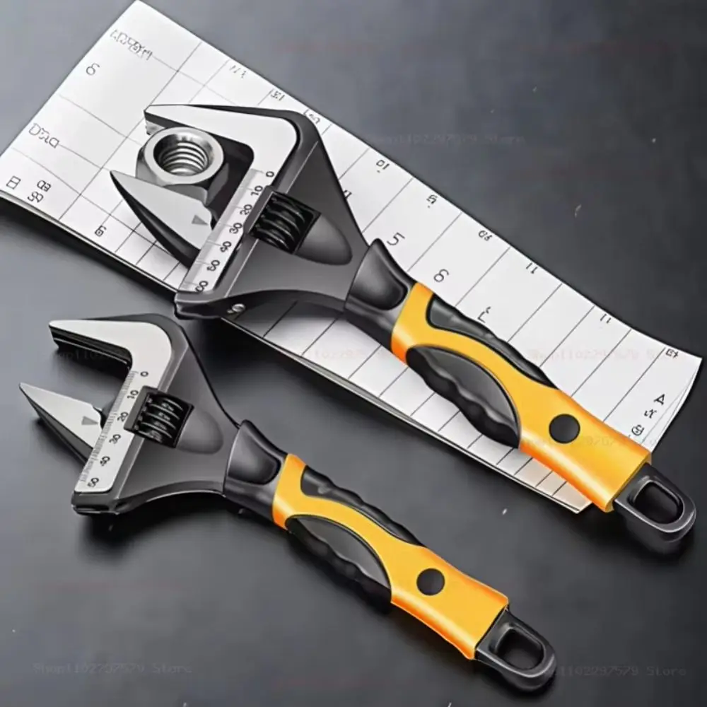

CR-V Adjustable Wrench Large Opening Plumbing Repair Tool Universal Spanner High Quality High Hardness Bathroom Wrench House