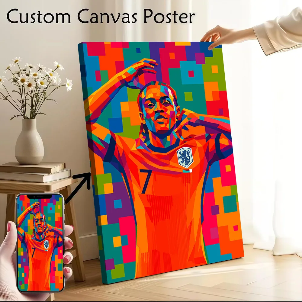Xavi Simons Celebration Pop Art Canvas Poster Customizable Pictures Wall Art Canvas Painting for Gaming Room Decoration Home
