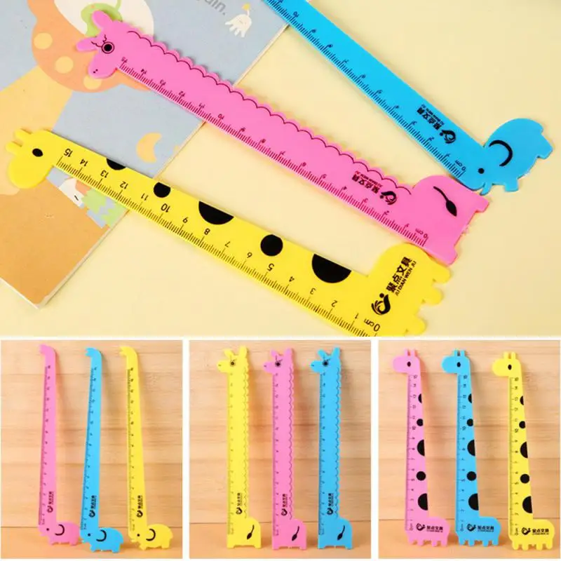 

Creative Practical Children's Stationery Random Color Shape Cute Animal 15CM Scale Ruler