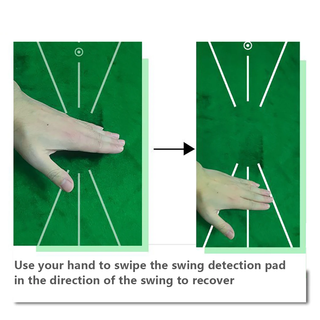 Esterilla de entrenamiento de Golf portátil, rastreador de detección de Swing, rastreo de bateo, rango de conducción, práctica, alfombra fija,