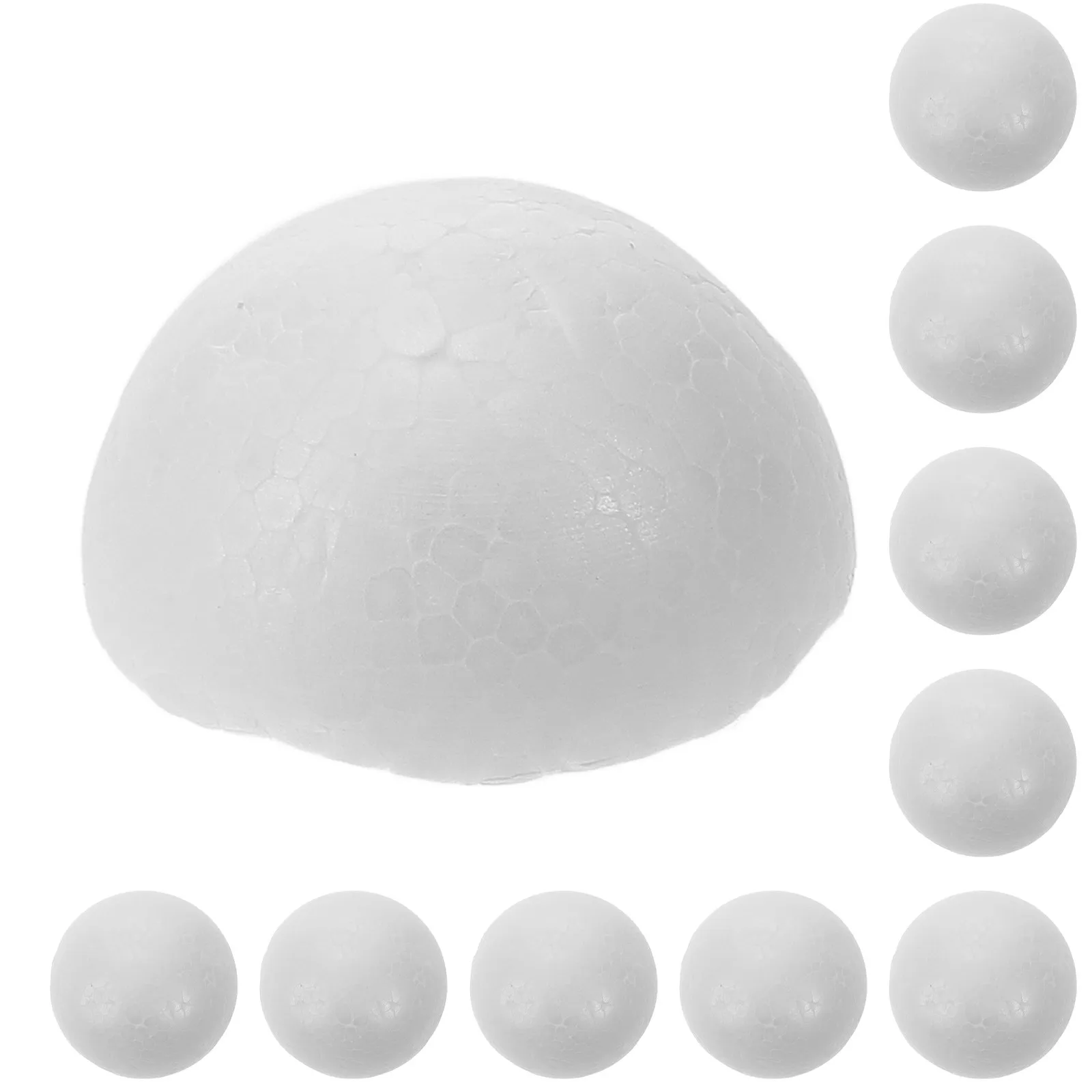 

10 штук белых пенопластовых шаров диаметром 5 см, высокоплотные, легко окрашиваемые, для поделок, декора вечеринок, DIY, ручной работы
