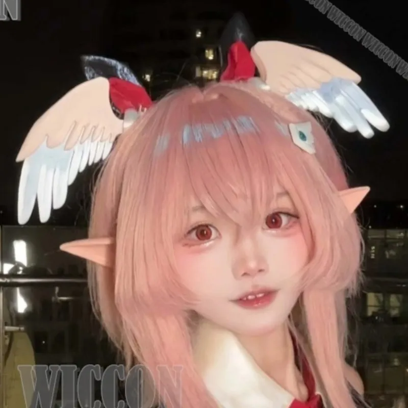 

Linnea Game Genshin Impact Cosplay Costume Pink White Wings Headwear Cute Kawaii Woman Prop Halloween Navidad Carnaval Outfit