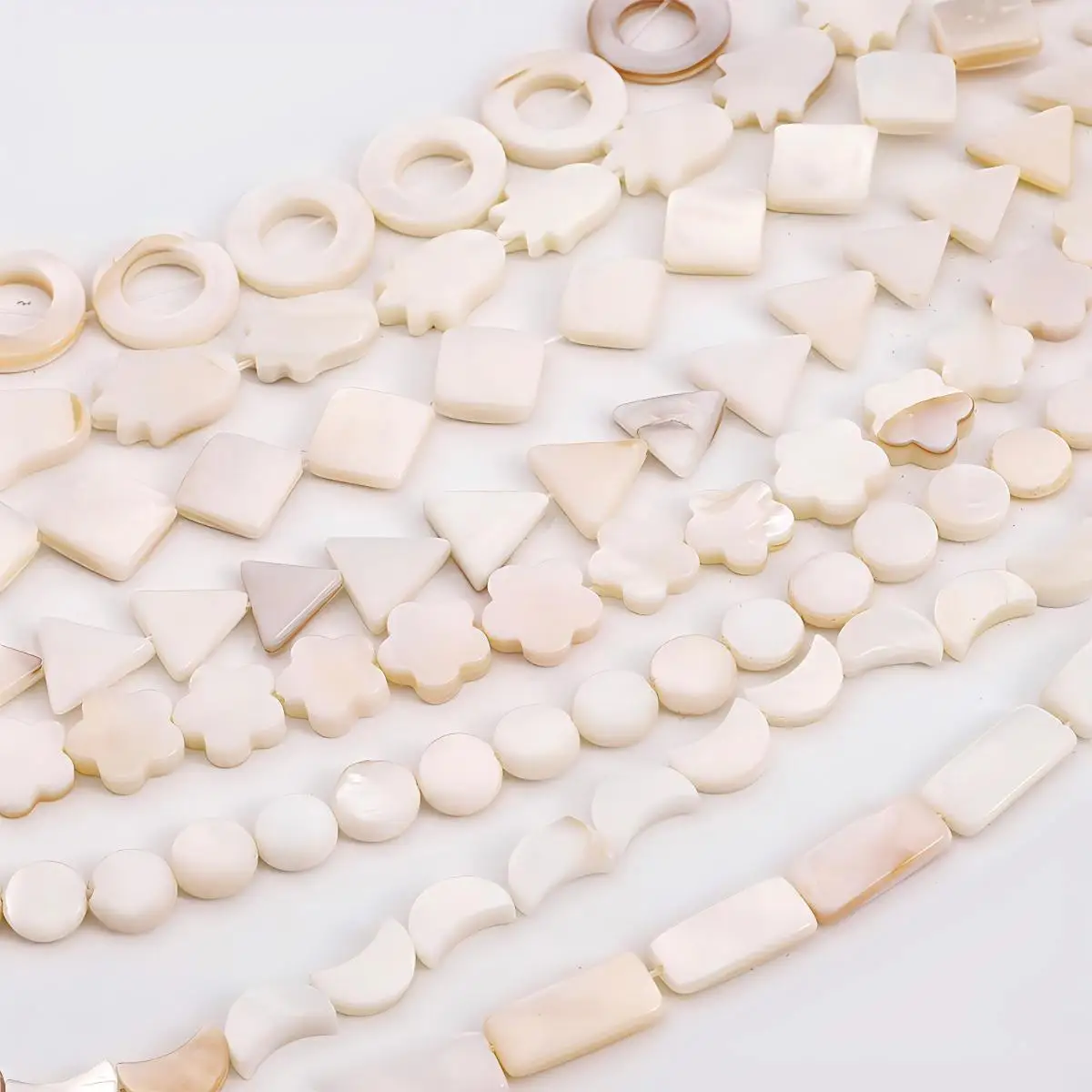 Natural Mother of Pearl Shell Beads Multi Style Shell Spacer Beads Jewellery Making DIY Bracelet Necklace Jewelery Materials