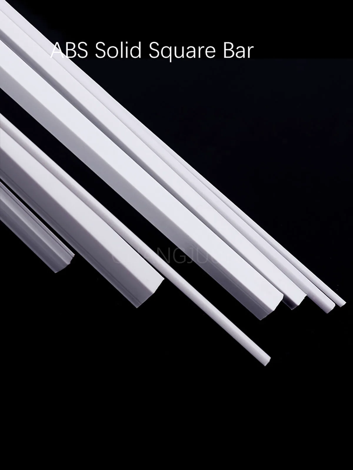 Length 500mm ABS Plastic White Square Rod Stick For Architecture Model Making 1x1 1.5x1.5 2x2 3x3 4x4 5x5 6x6mm