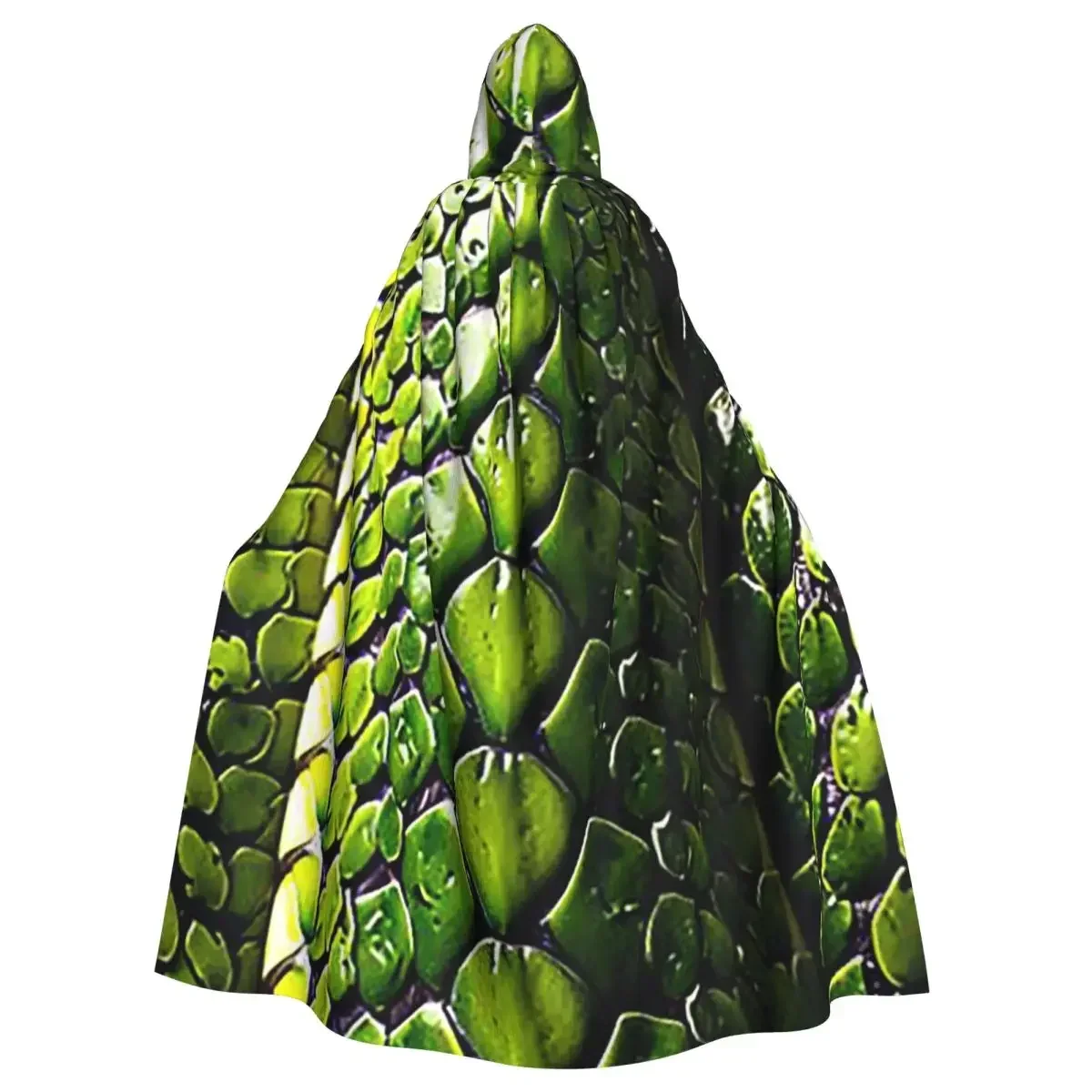 

Snake Skin Green Snake Serpent Animal Print Viper Hooded Cloak Witch Medieval Costume Cosplay Halloween Vampire Cloak