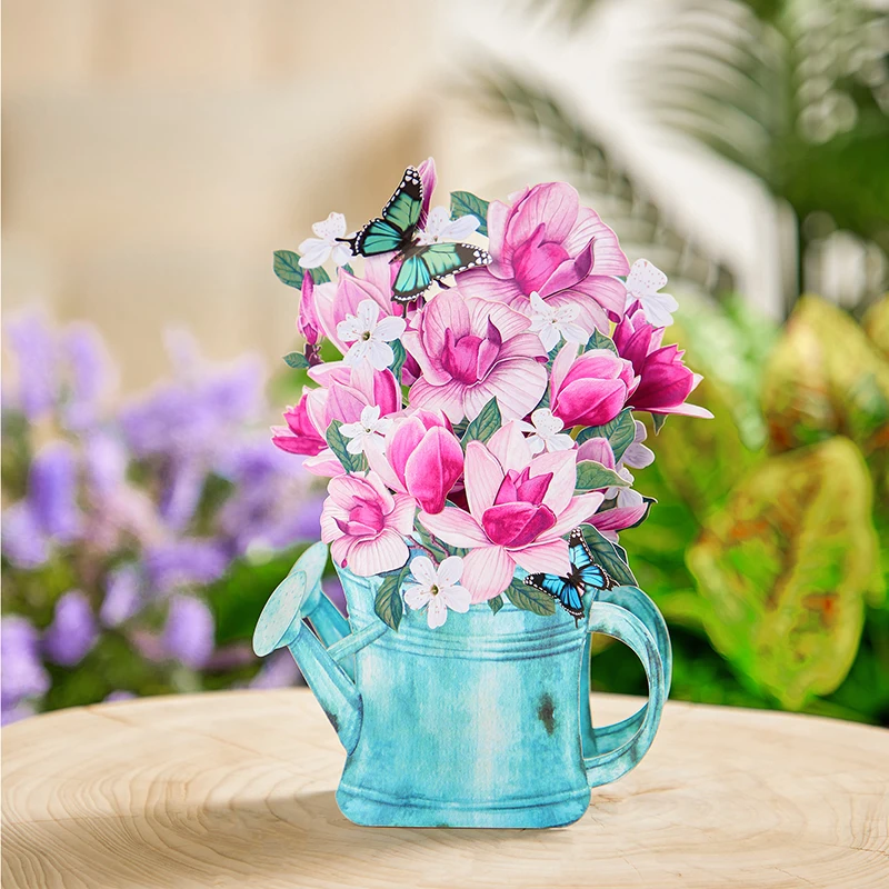 3D-Grußkarte mit Magnolienmotiv – das perfekte Geschenk für Familie, Freunde und Liebhaber.