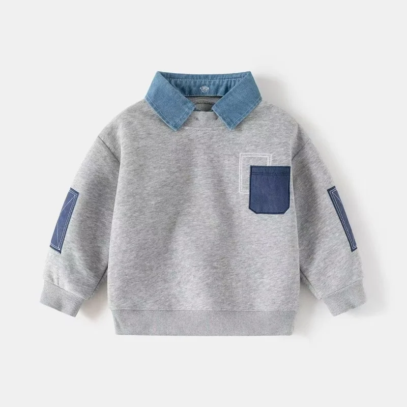 

Boys Sweatshirts Spring Autumn 2025 Tops for Kids Long Sleeve Children Pullovers Fashion Toddler Outfits Baby Clothing 2-6Y