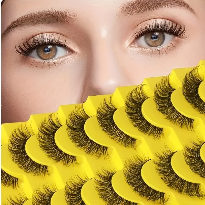 10 pairs of simple, natural, transparent, fluffy false eyelashes, becoming the most beautiful person in the room