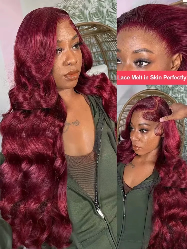 99J ボディウェーブ レースフロントウィッグ 人毛 生え際処理済み ベビーヘア付き 250%密度 グルーレス人毛ウィッグ 自然な生え際