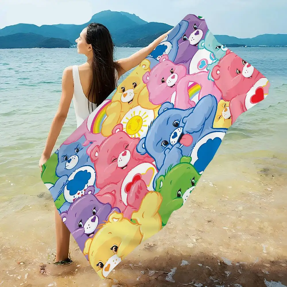 C-care-B-bears Microfiber Beach Towel Absorbent Quick dry Soft Yoga Swimming Resort Mountain Climbing Towel
