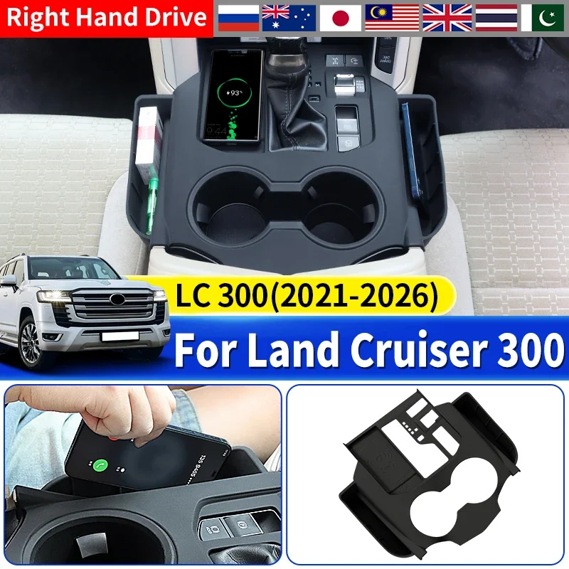 

For Toyota Land Cruiser 300 LC300 2021-2025 2024 Right Hand Drive center console Storage Protection sleeve Interior Accessories