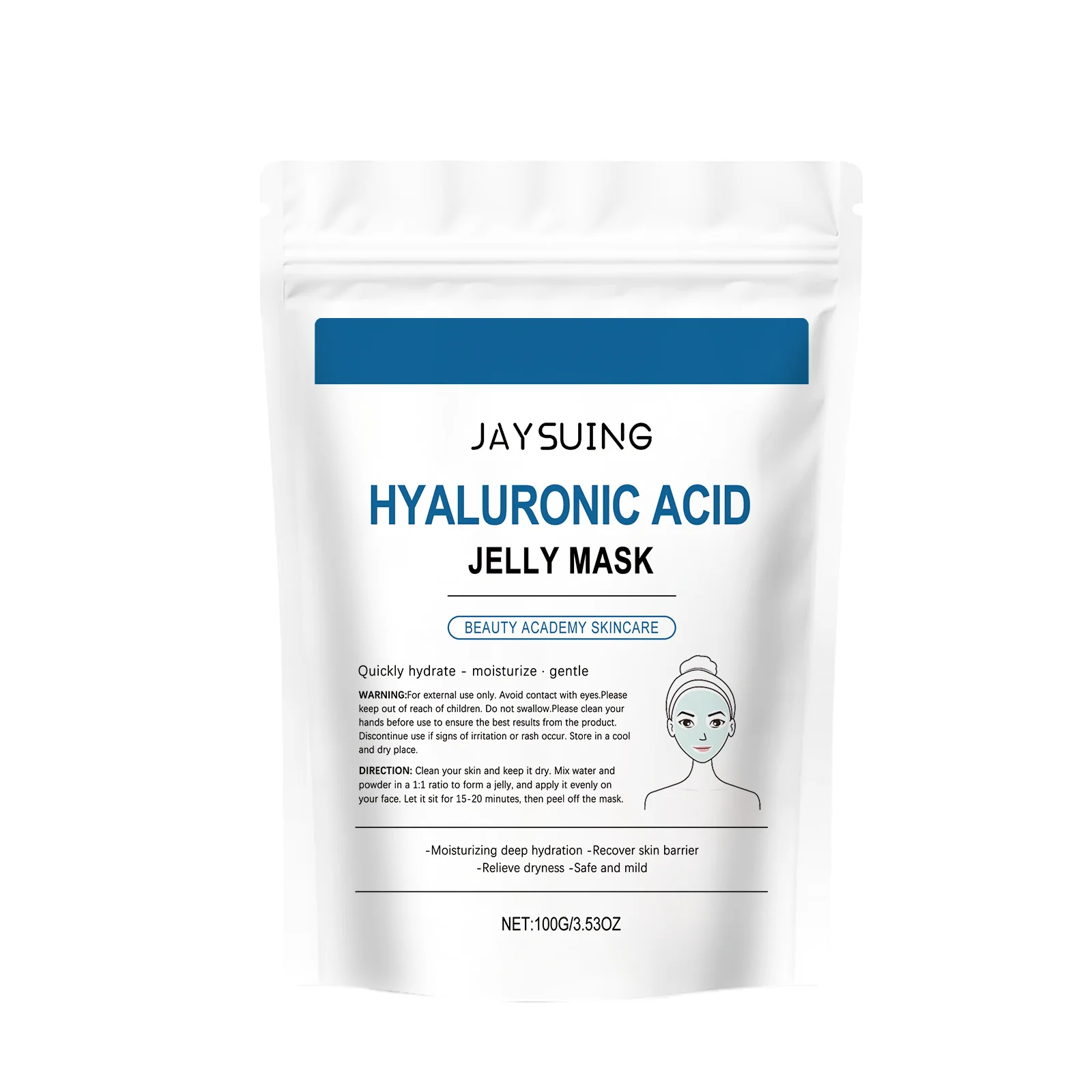 

Jaysuing Hyaluronic Acid Moisturizing Mask Gently Hydrates And Moisturizes Tender Smooth And Delicate Skin 3pcs
