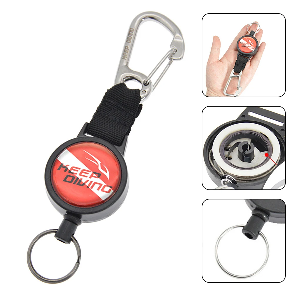 Strap Key Chain Adjustable Corrosion-resistant Diving Gear Hook Diving Telescopic Miss Rope Scuba Diving Brand New