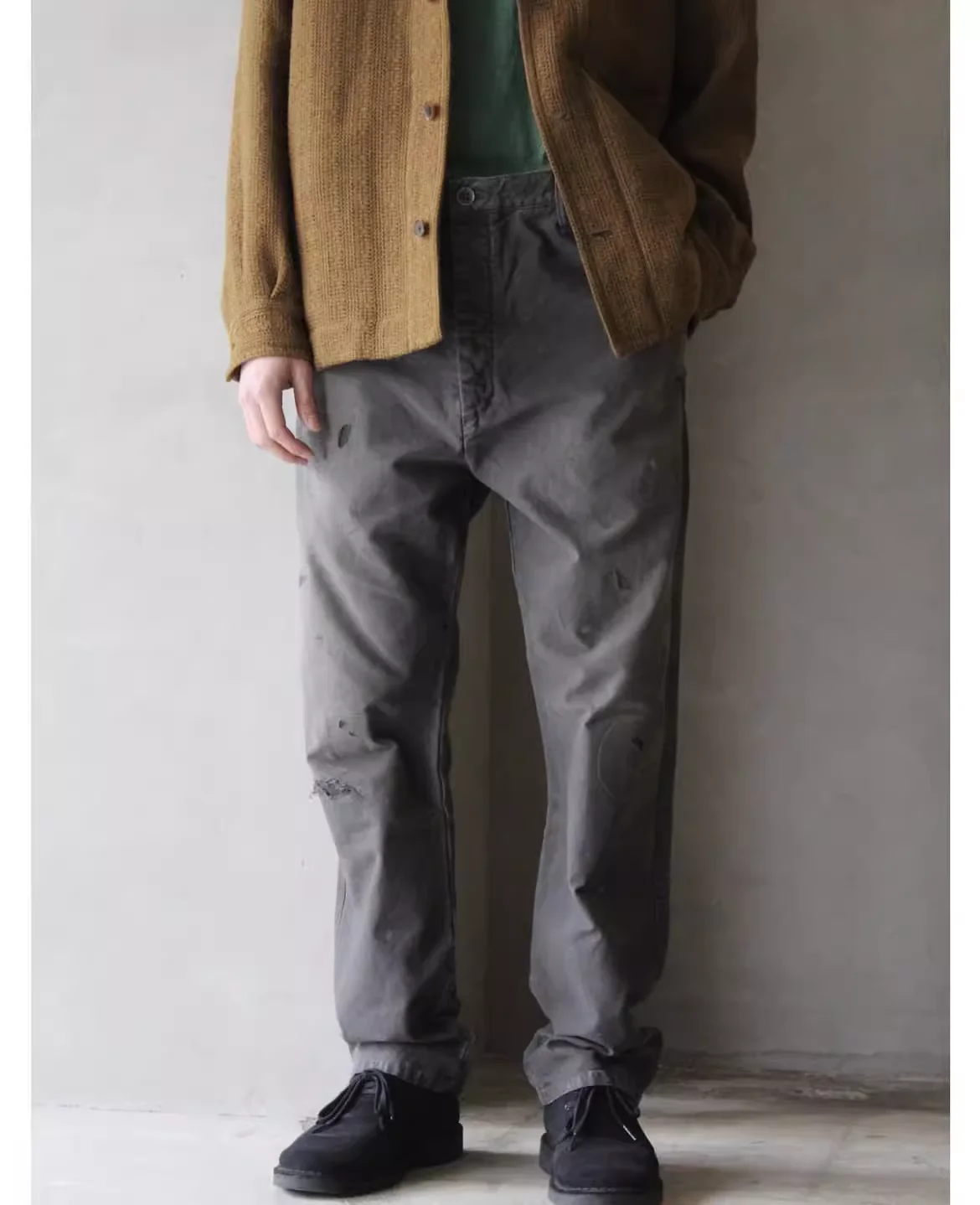 VISVIM TRAVAILLER BRACES PANTS Destroyed distressed overalls