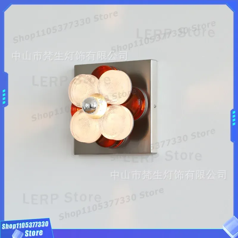 Italian Albano Poli Retro Medieval Wall Lamp Modern Four Leaf Clover Design Hotel Entrance Aisle Ceiling Light Fixture Decor