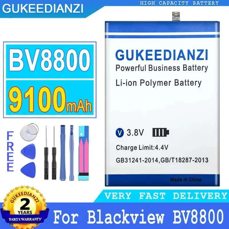 

Прочный аккумулятор для мобильного телефона Blackview BV8800 9100 мАч BV8800 Li456182PHTT-B