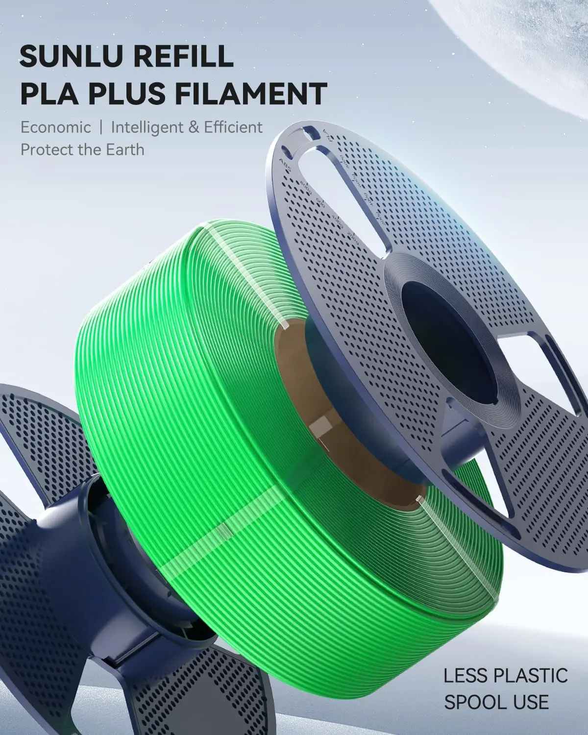 SUNLU Filamento per stampante 3D PETG/PLA/PLA+2.0 10KG opaco ad alta velocità 1,75mm 1KG, bobine riutilizzabili compatibili con stampante Bambu Lab A1