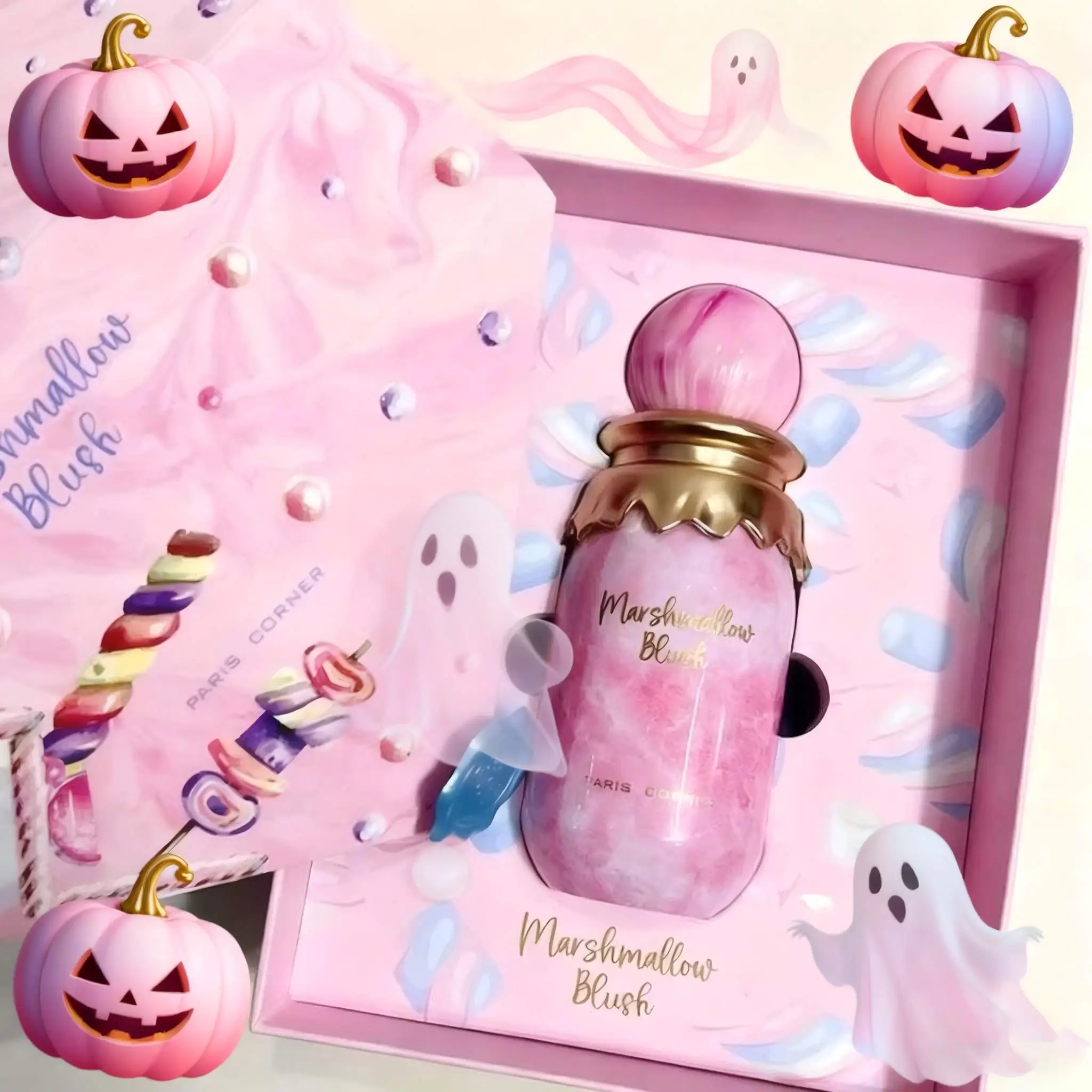 

Парижский уголок, ватные конфеты, пудровые румяна, EDP, 3,4 жидких унции, женские духи Gourmand Cotton Candy, клубника