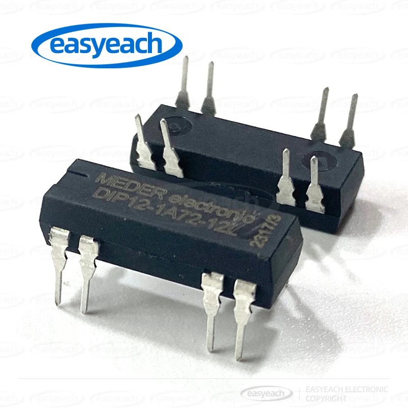 DIP12-1A72-12L small direct insertion dry spring relay 8-pin 12V magnetic spring relay