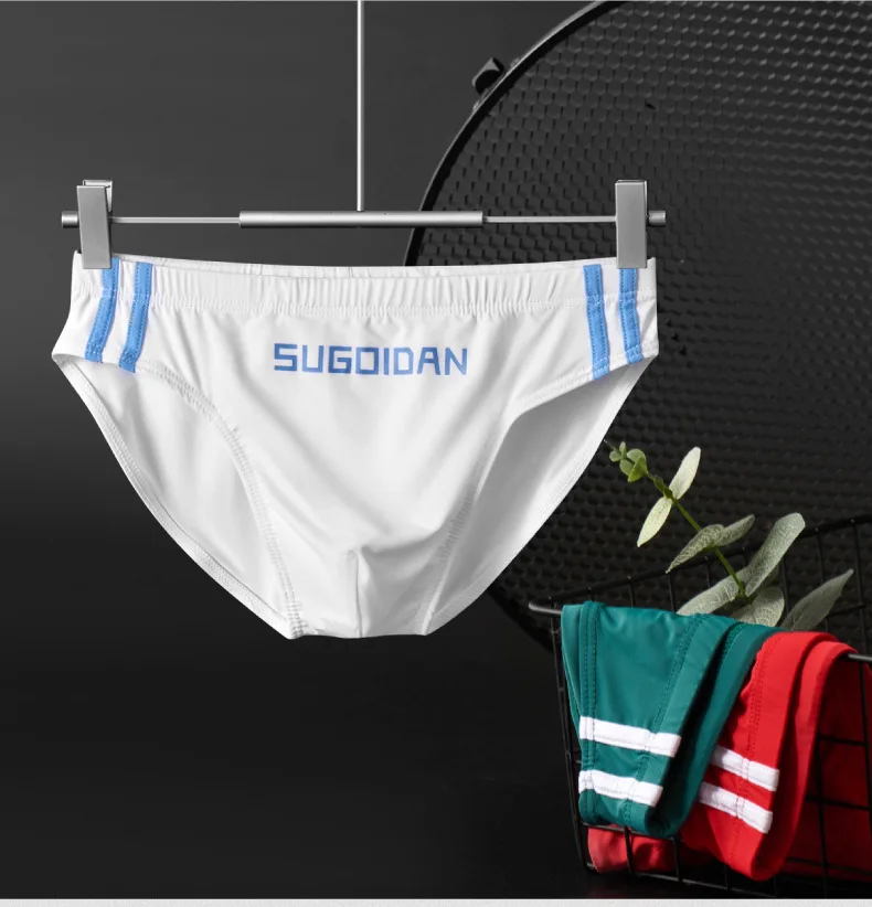 Men Swimming Shorts Male Low Waist Sexy Swim Trunks Youth Fashion Comfort Swimsuits Hot Spring Bathing Pants Teenager Sportswear