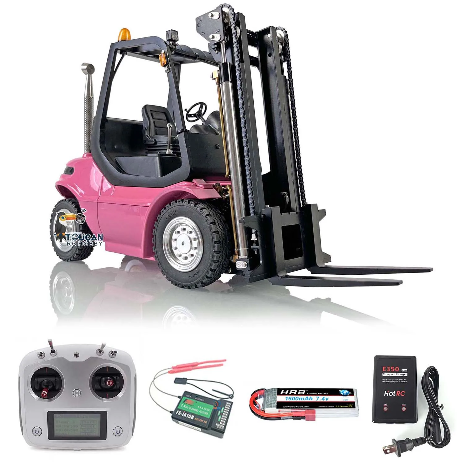 Lesu RC Hydraulic Forklift 1/14 Transfer Car Valve Esc Motor Sound Light Assembled Painted RTR Remoted Vehicle Toys Thzh1343