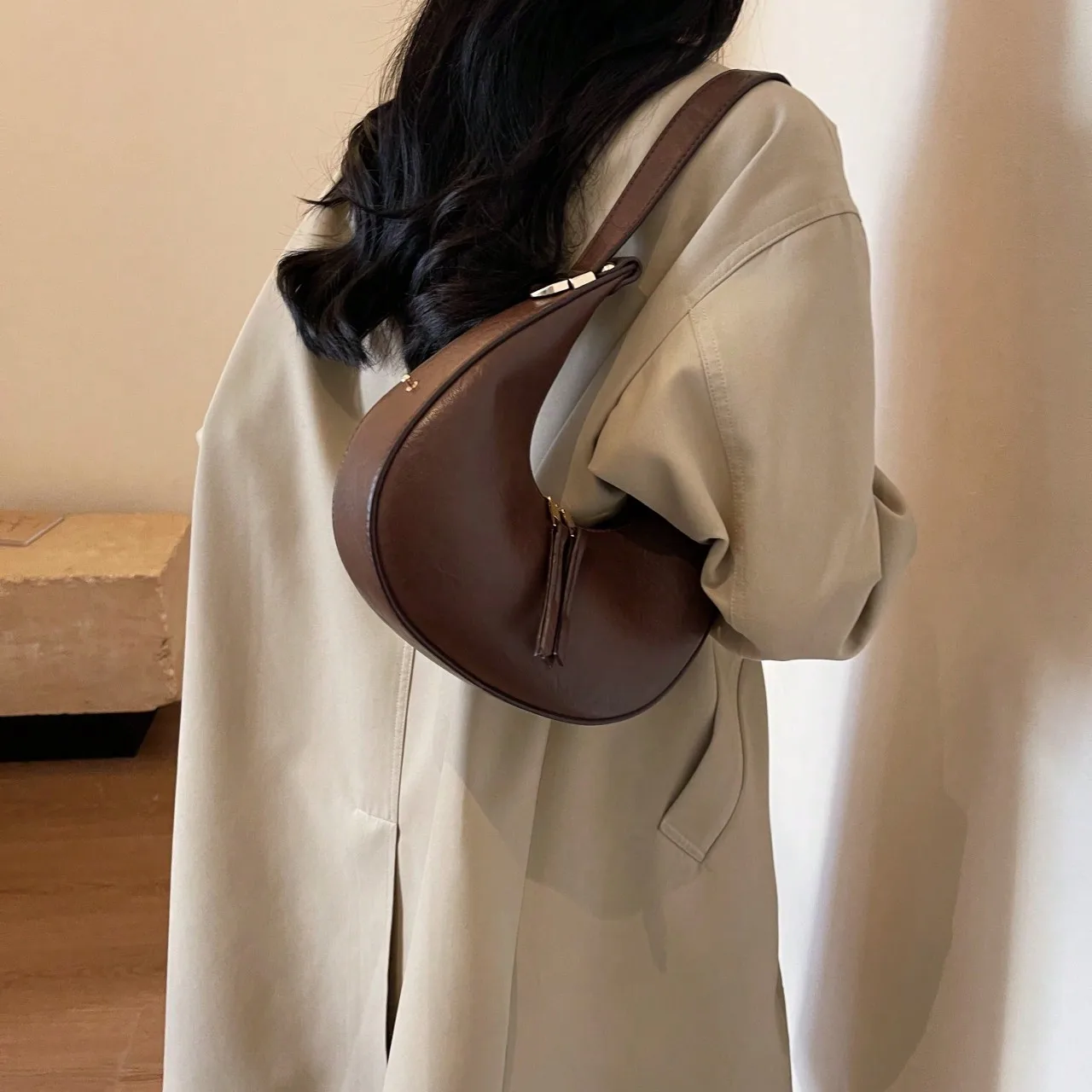 حقيبة كتف عصرية جديدة تحت الإبط حقيبة يد نسائية بسيطة #4