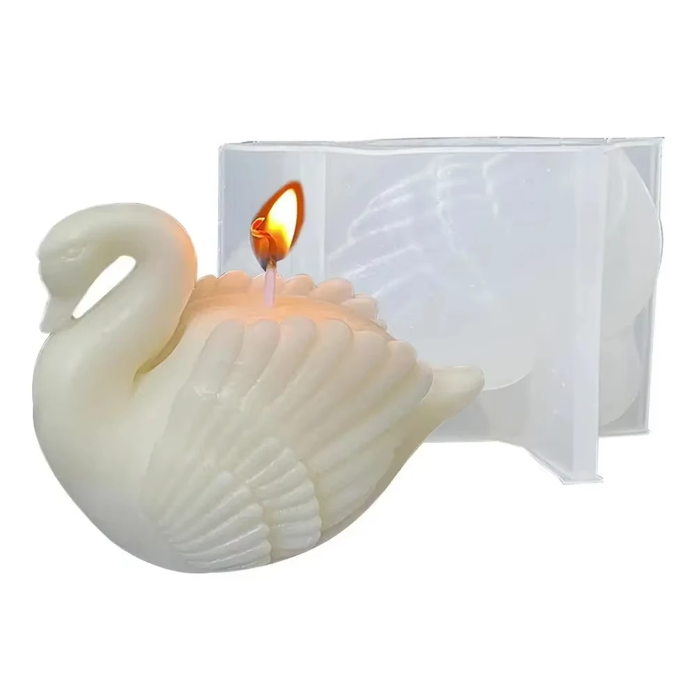 

Силиконовая форма в виде лебедя для лепки из полимерной глины, шоколада, тортов, с гладкой внутренней поверхностью, для рукоделия